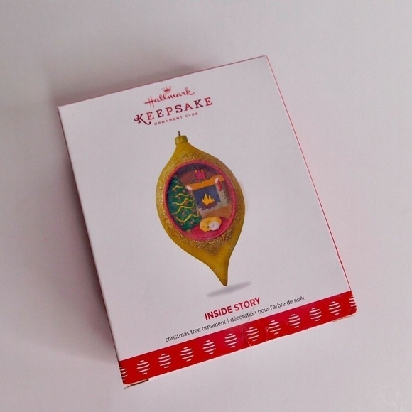 HALLMARK 2017 Keepsake Ornament Club Christmas Inside Story Fireplace Scene Dog - Picture 7 of 12